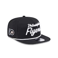 Men's New Era  Black Philadelphia Flyers Team Text Golfer Adjustable Hat