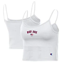 Women's Champion White Boston Red Sox America Scoop Tank Top