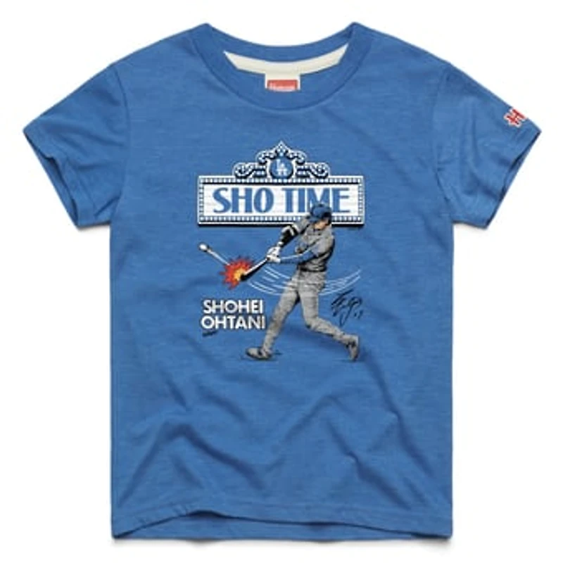Youth Homage Shohei Ohtani Royal Los Angeles Dodgers Player Graphic Tri-Blend T-Shirt