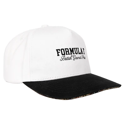 Men's White/Black British Grand Prix Adjustable Hat