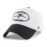 Men's '47 White/Black Atlanta Falcons Pique Patch Clean Up Adjustable Hat