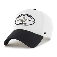 Men's '47 Cream/Black New Orleans Saints Pique Patch Clean Up Adjustable Hat
