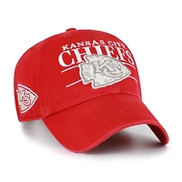 Men's '47 Red Kansas City Chiefs Throwback Graphic Clean Up Adjustable Hat
