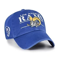 Men's '47 Royal Los Angeles Rams Throwback Graphic Clean Up Adjustable Hat