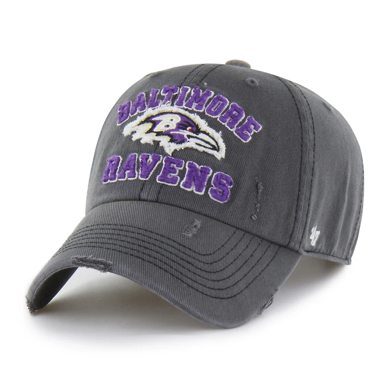Men's '47  Charcoal Baltimore Ravens Seymoore Clean Up Adjustable Hat
