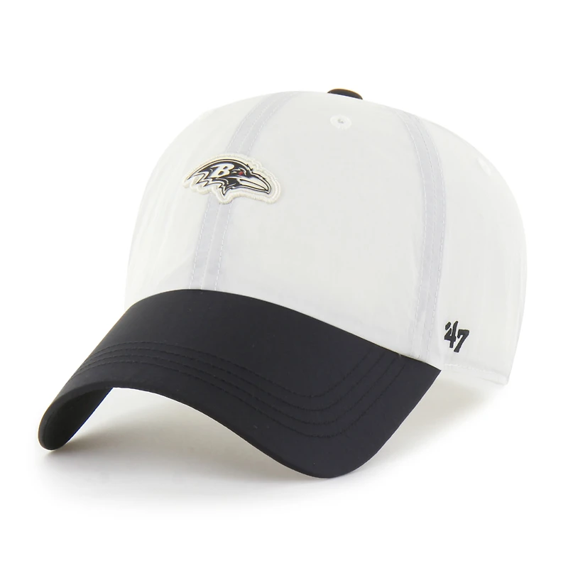 Men's '47 Cream Baltimore Ravens Modernia Clean Up Adjustable Hat