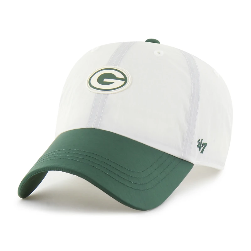 Men's '47 Cream Green Bay Packers Modernia Clean Up Adjustable Hat