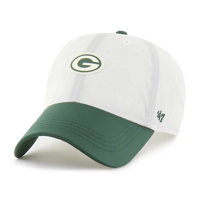 Men's '47 Cream Green Bay Packers Modernia Clean Up Adjustable Hat