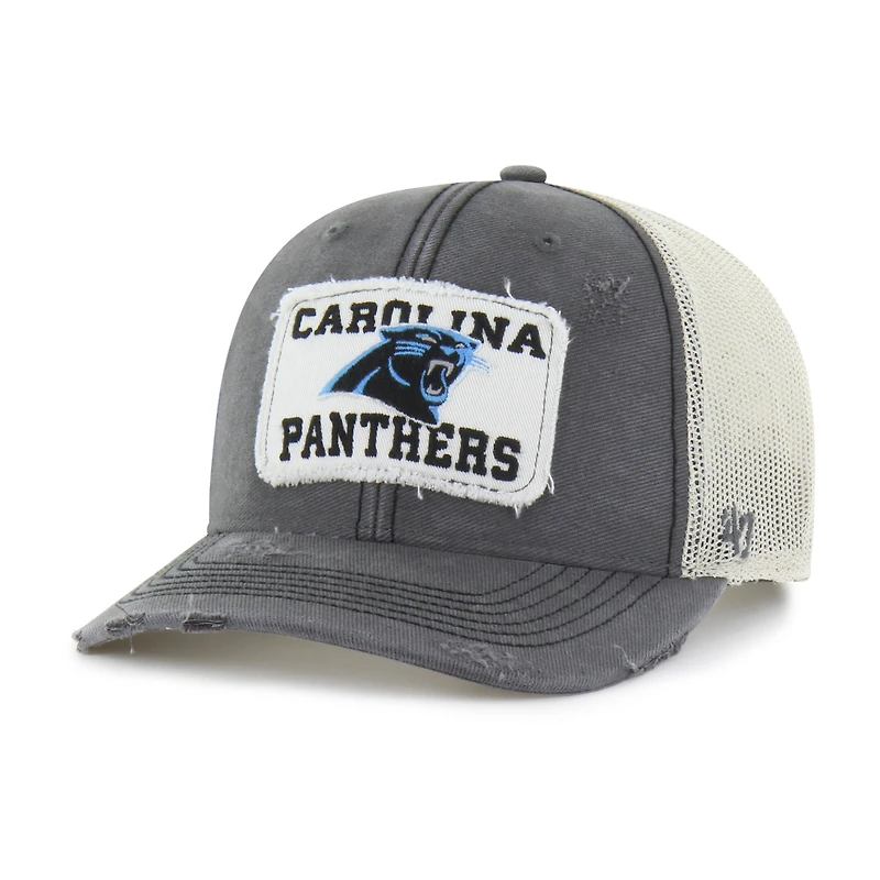 Men's '47 Charcoal Carolina Panthers Egremont Well-Worn Adjustable Trucker Hat