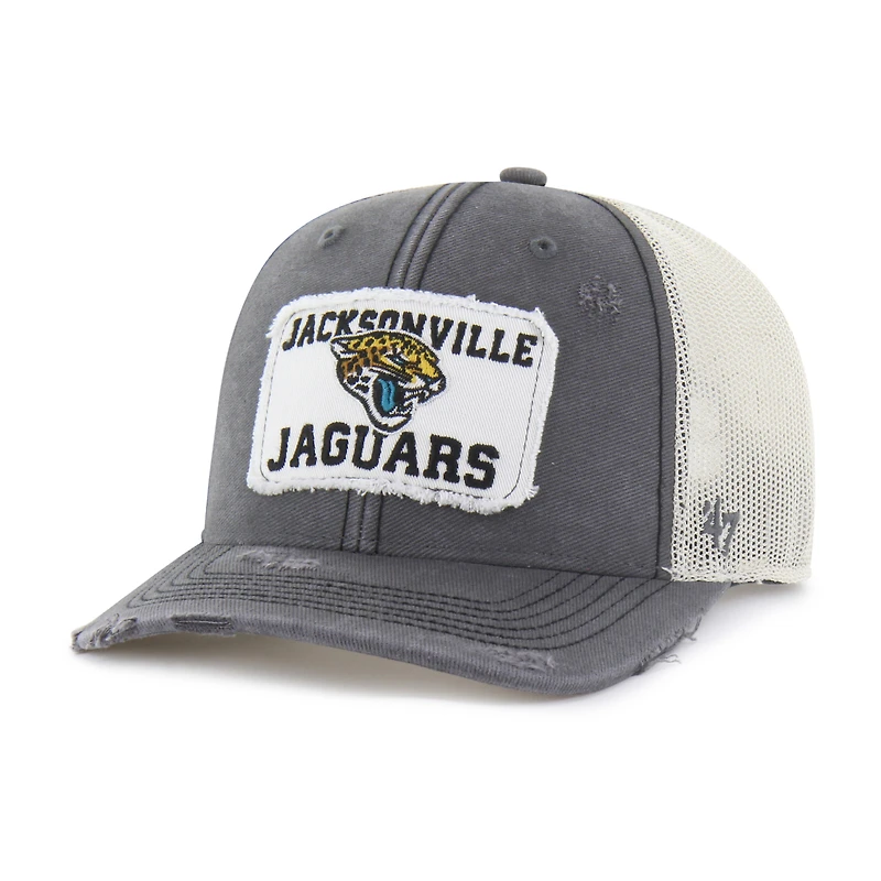 Men's '47 Charcoal Jacksonville Jaguars Egremont Well-Worn Adjustable Trucker Hat