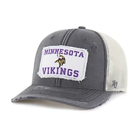 Men's '47 Charcoal Minnesota Vikings Egremont Well-Worn Adjustable Trucker Hat