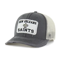 Men's '47 Charcoal New Orleans Saints Egremont Well-Worn Adjustable Trucker Hat