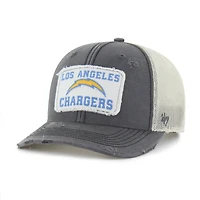 Men's '47 Charcoal Los Angeles Chargers Egremont Well-Worn Adjustable Trucker Hat