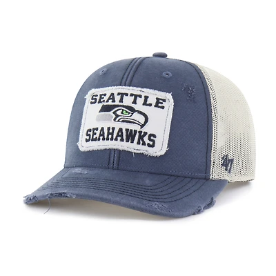 Men's '47 Navy Seattle Seahawks Egremont Well-Worn Adjustable Trucker Hat
