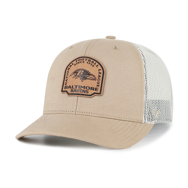 Men's '47 Khaki Baltimore Ravens Bonehide Trucker Adjustable Hat
