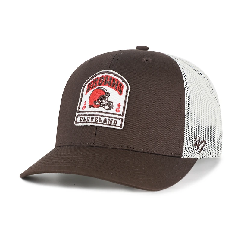 Men's '47 Brown Cleveland Browns Headstone Trucker Adjustable Hat