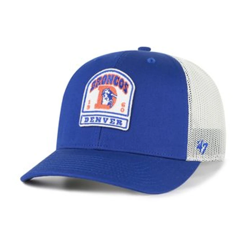 Men's '47 Royal Denver Broncos Throwback Headstone Trucker Adjustable Hat
