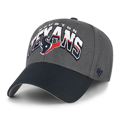 Men's '47 Charcoal Houston Texans Split Block MVP Adjustable Hat