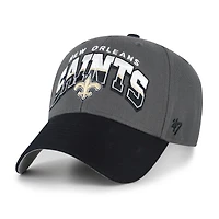 Men's '47 Charcoal New Orleans Saints Split Block MVP Adjustable Hat