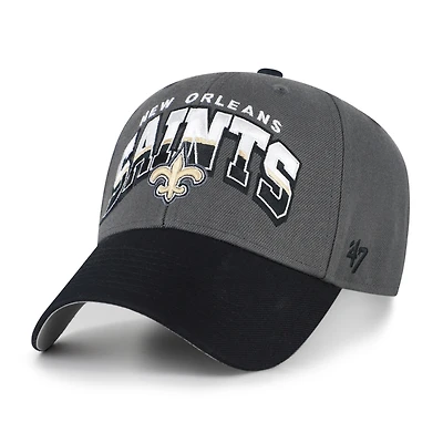 Men's '47 Charcoal New Orleans Saints Split Block MVP Adjustable Hat