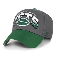 Men's '47 Charcoal New York Jets Split Block MVP Adjustable Hat