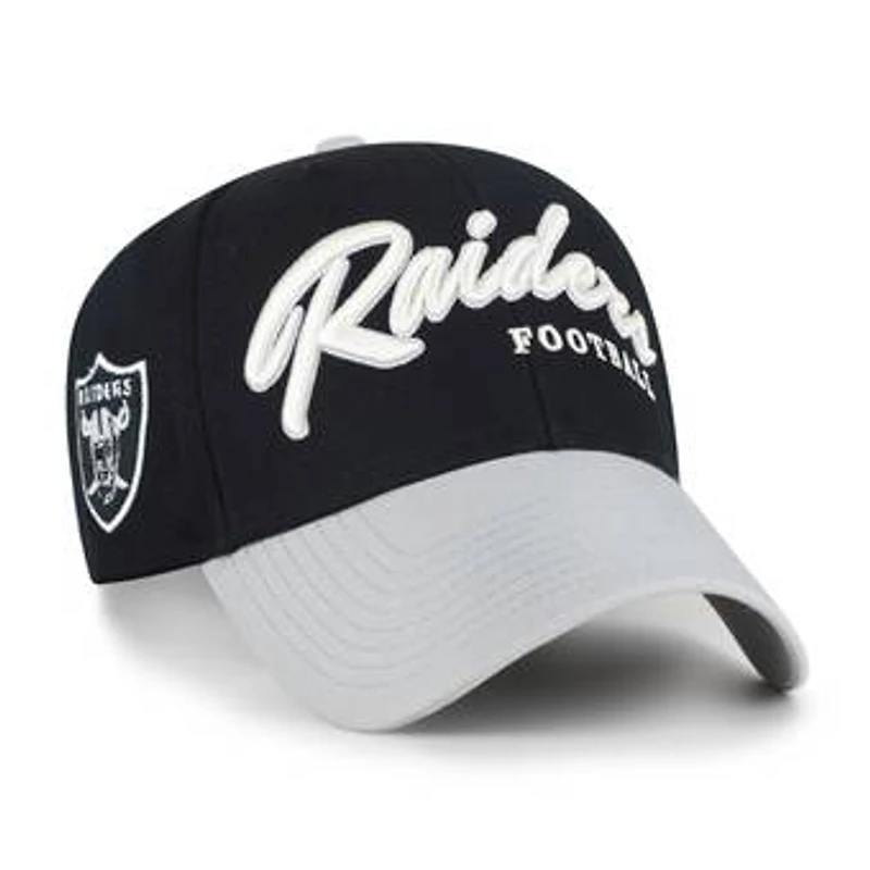 Men's '47 Black Las Vegas Raiders Throwback MVP Adjustable Hat