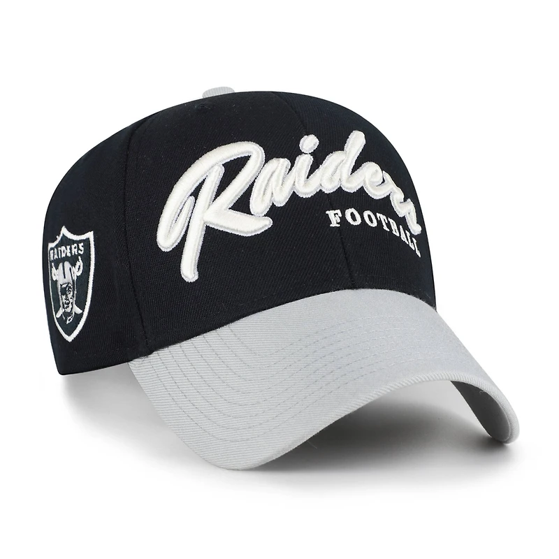 Men's '47 Black Las Vegas Raiders Throwback MVP Adjustable Hat