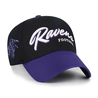 Men's '47  Black Baltimore Ravens Throwback MVP Adjustable Hat