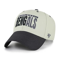Men's '47  Gray/Black Cincinnati Bengals Half Block Text MVP Adjustable Hat