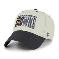 Men's '47  Gray/Black Cleveland Browns Half Block Text MVP Adjustable Hat