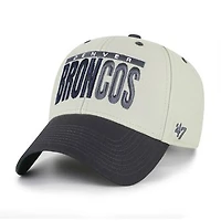 Men's '47  Gray/Black Denver Broncos Half Block Text MVP Adjustable Hat