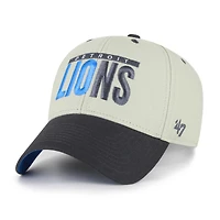 Men's '47  Gray/Black Detroit Lions Half Block Text MVP Adjustable Hat