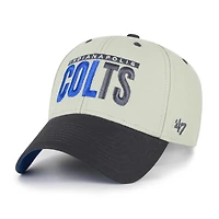 Men's '47  Gray/Black Indianapolis Colts Half Block Text MVP Adjustable Hat