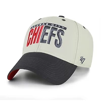 Men's '47  Gray/Black Kansas City Chiefs Half Block Text MVP Adjustable Hat