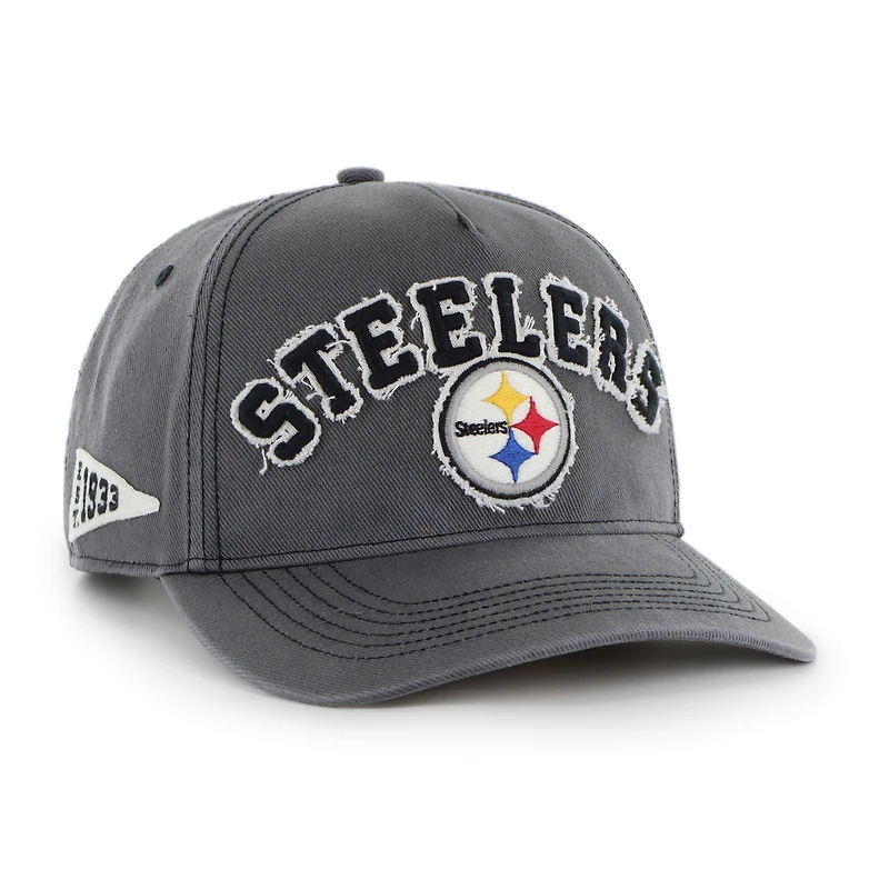 Men's '47 Charcoal Pittsburgh Steelers Calderwood Well Worn Hitch Adjustable Hat