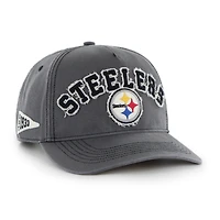 Men's '47 Charcoal Pittsburgh Steelers  Calderwood Well Worn Hitch Adjustable Hat