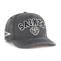 Men's '47 Charcoal New Orleans Saints  Calderwood Well Worn Hitch Adjustable Hat