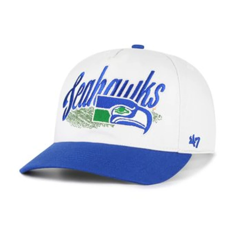Men's '47 Cream Seattle Seahawks Throwback Enfield Hitch Adjustable Hat