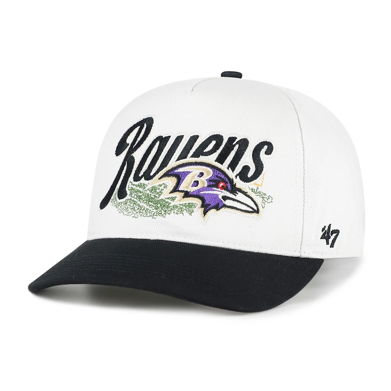 Men's '47 Cream Baltimore Ravens Enfield Hitch Adjustable Hat