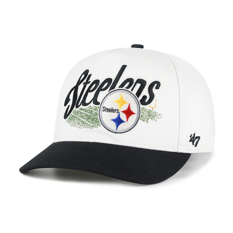 Men's '47 Cream Pittsburgh Steelers Enfield Hitch Adjustable Hat