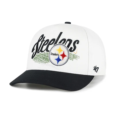 Men's '47 Cream Pittsburgh Steelers Enfield Hitch Adjustable Hat