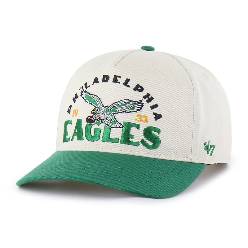 Men's '47 Natural Philadelphia Eagles Throwback Arcitext Hitch Adjustable Hat