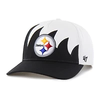 Men's '47 White Pittsburgh Steelers Jagged Hitch Adjustable Hat