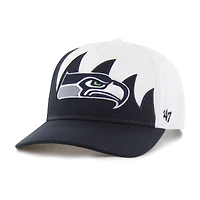 Men's '47 White Seattle Seahawks Jagged Hitch Adjustable Hat
