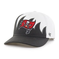 Men's '47 White Tampa Bay Buccaneers Jagged Hitch Adjustable Hat