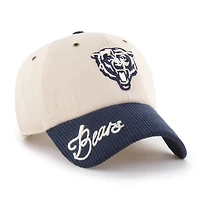 Women's '47 Natural/Navy Chicago Bears Rope Script Clean Up Adjustable Hat