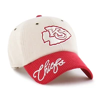 Women's '47 Natural/Red Kansas City Chiefs Rope Script Clean Up Adjustable Hat