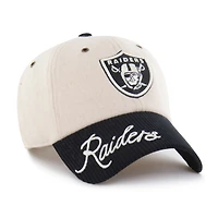 Women's '47 Natural/Black Las Vegas Raiders Rope Script Clean Up Adjustable Hat