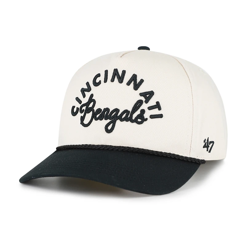 Women's '47 Natural Cincinnati Bengals Rope Script Hitch Adjustable Hat