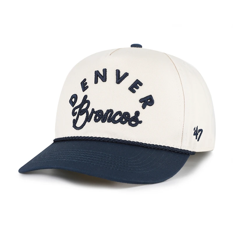Women's '47 Natural Denver Broncos Rope Script Hitch Adjustable Hat